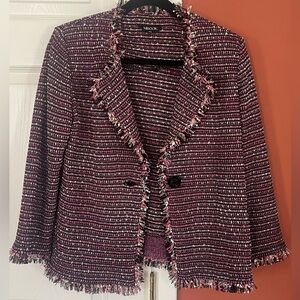 Misook Pink Tweed Jacket